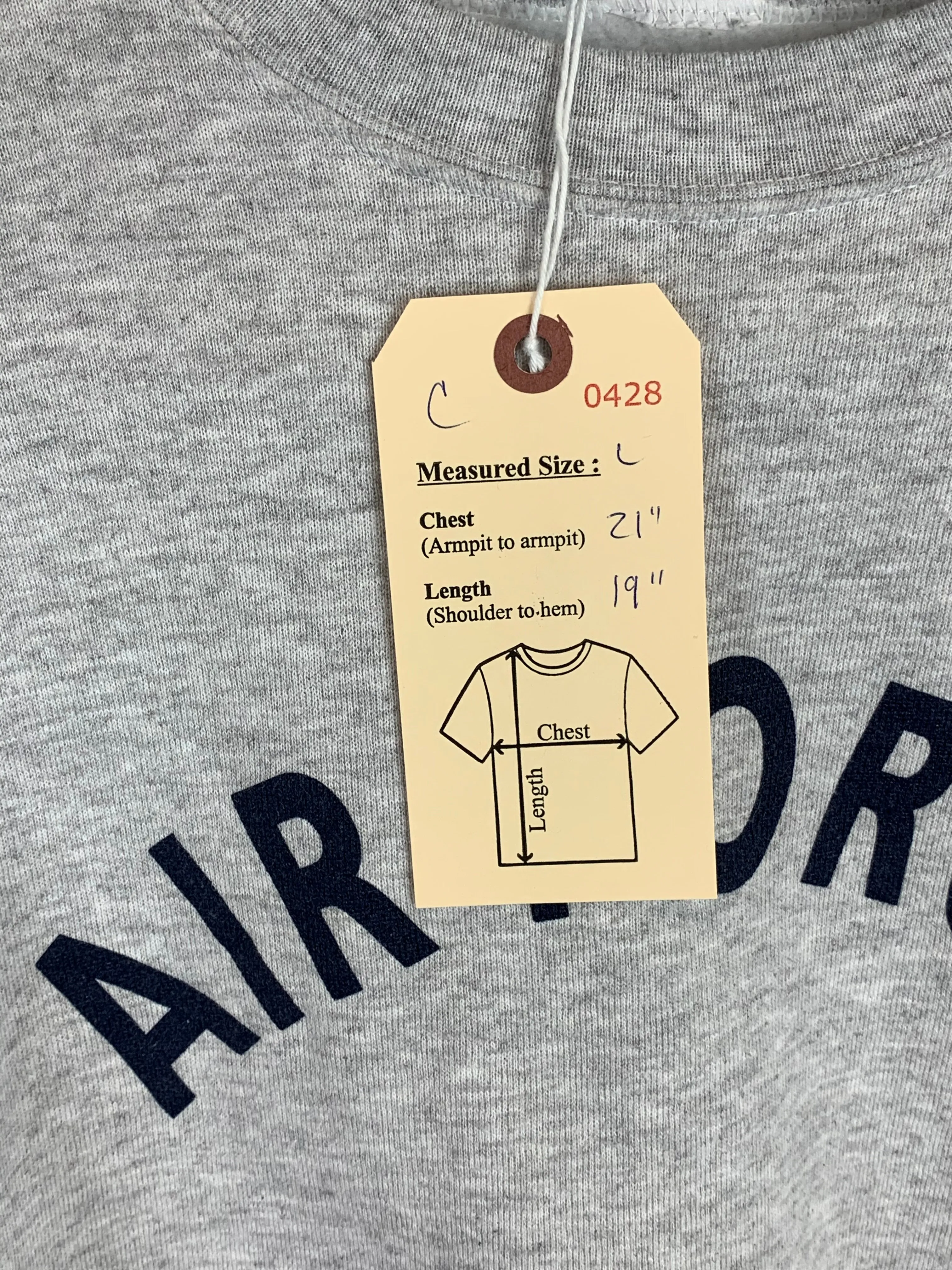 VTG Air Force Crop Sweater Set (L)