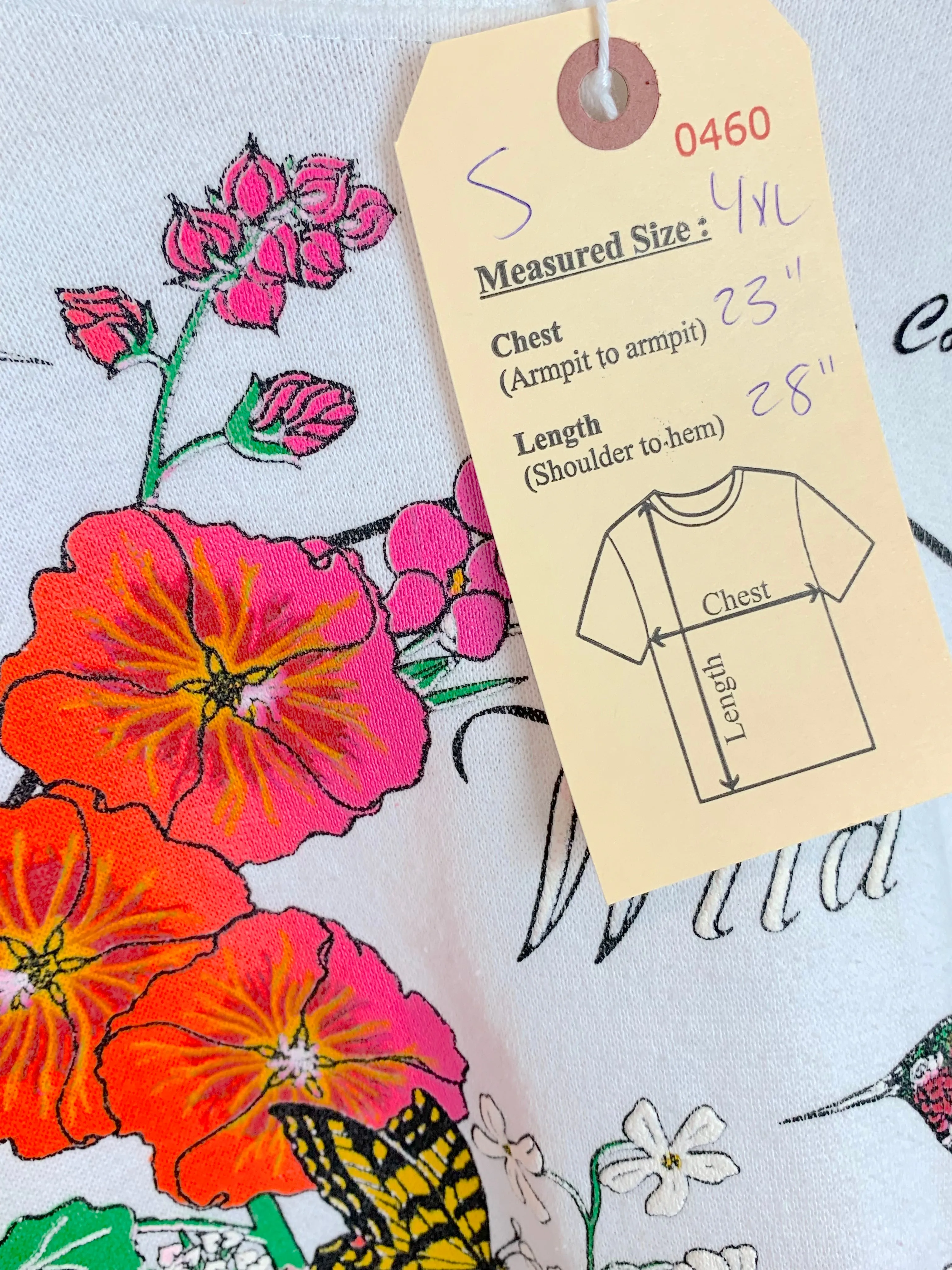 VTG Wild Flower Bird Garden Sweater (L)