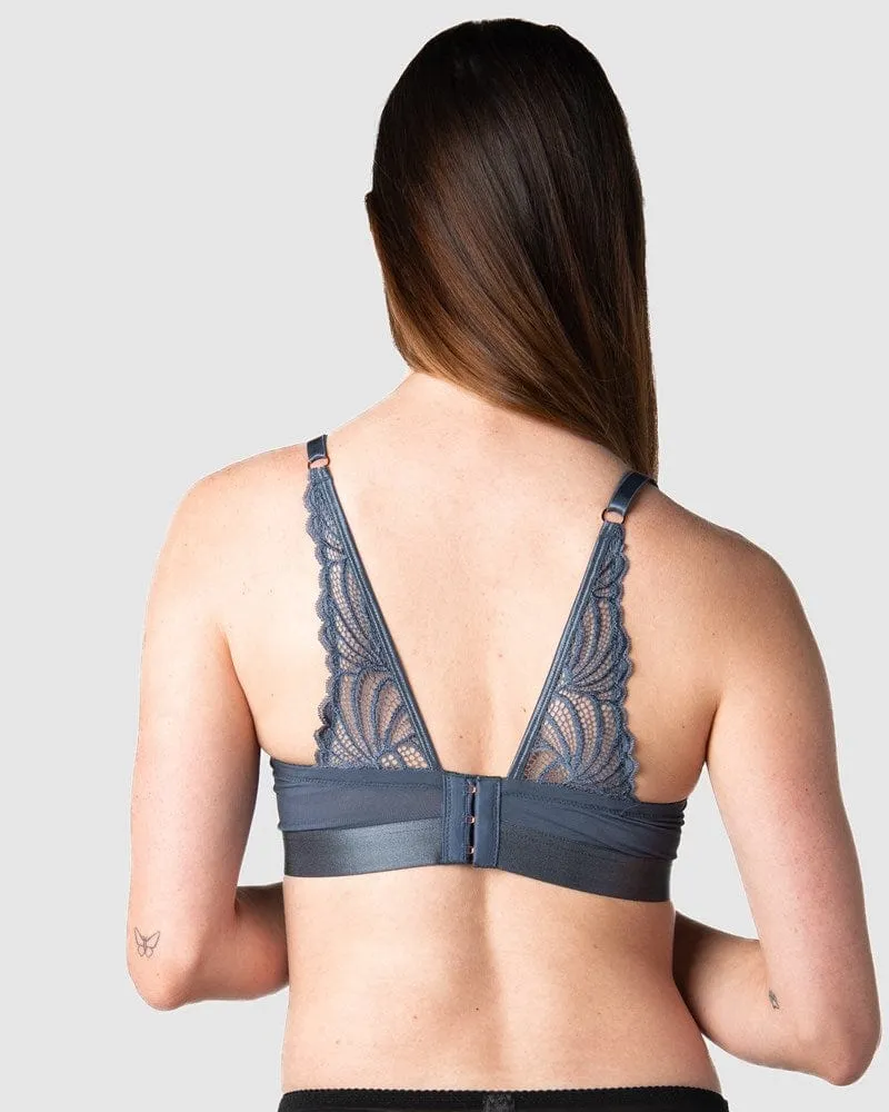 Warrior Demi Nursing Bra - Slate