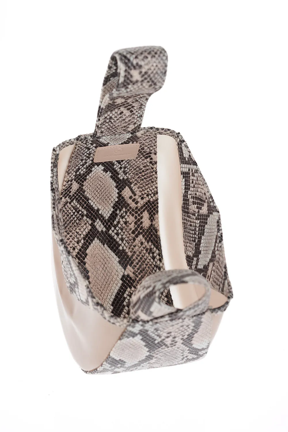 Wet Sand Faux-Python Numinous Handbag