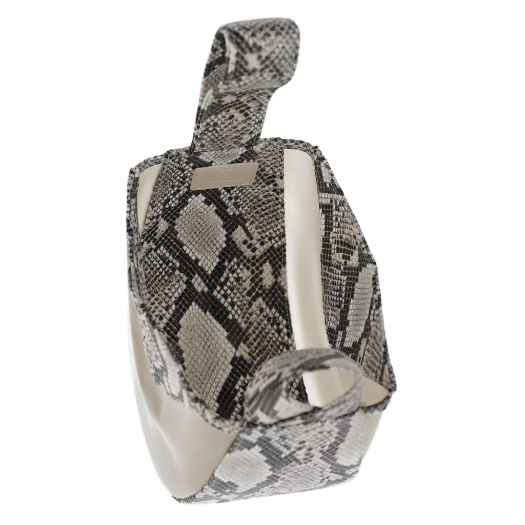 Wet Sand Faux-Python Numinous Handbag