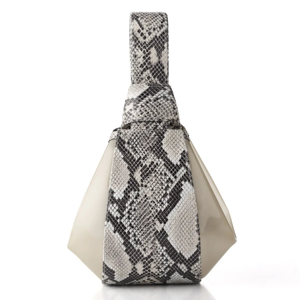 Wet Sand Faux-Python Numinous Handbag