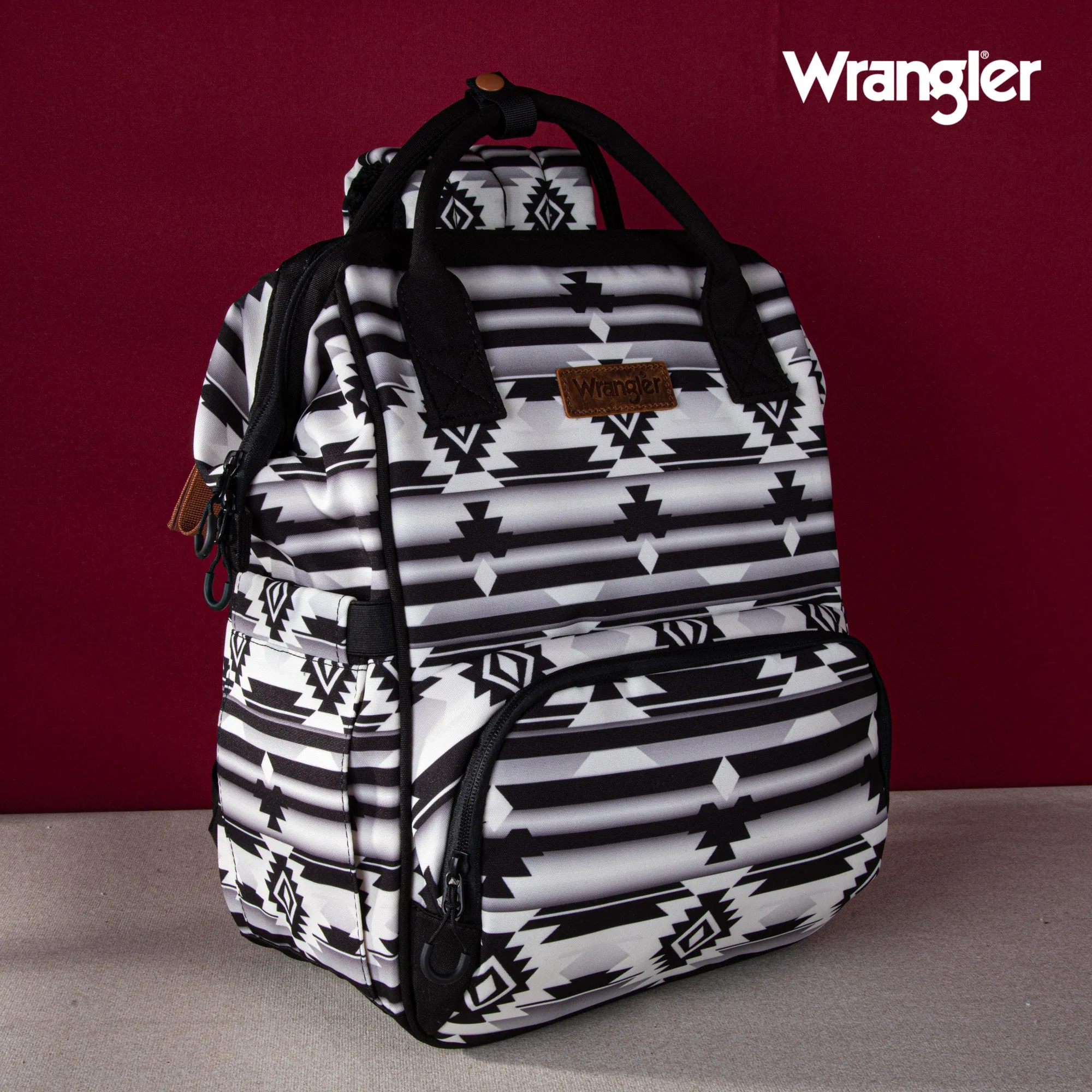 WG2204-9110  Wrangler Aztec Printed Callie Backpack - Black