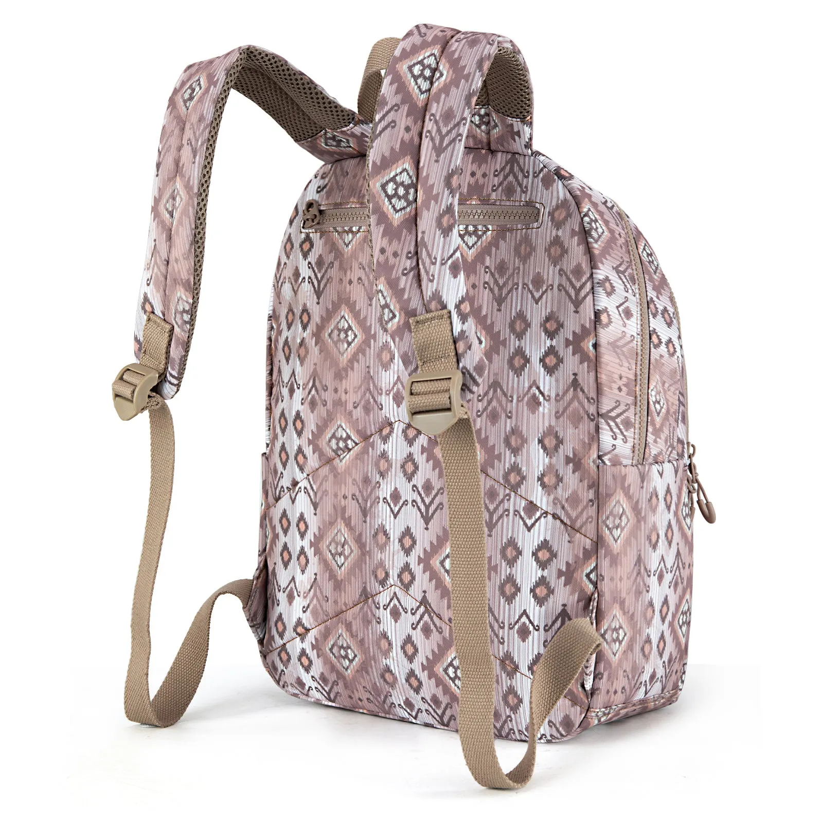 WG2206-9110  Wrangler Aztec Print Backpack - Light Coffee