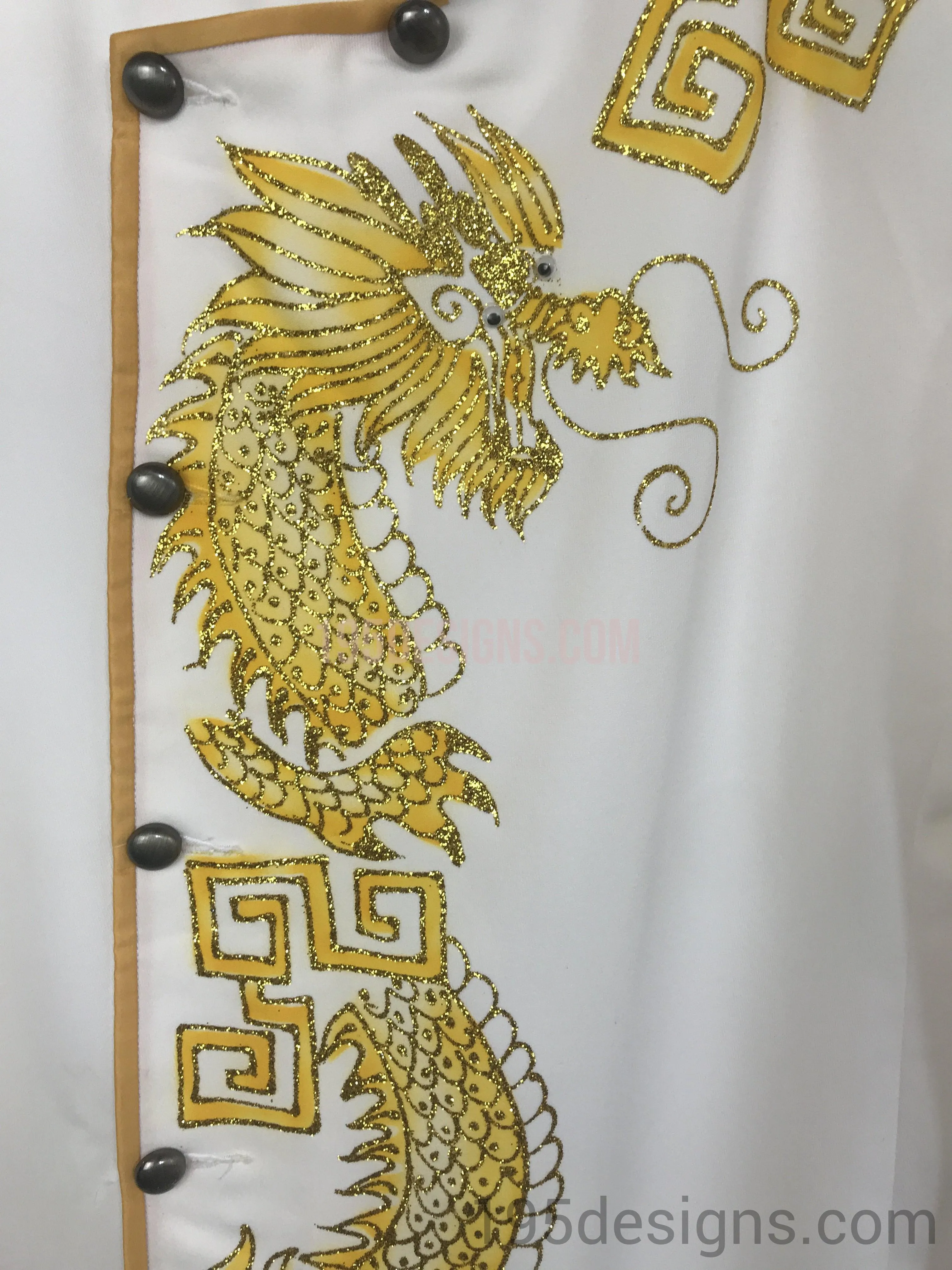 White Ao Dai Men - Trắng Nam Rồng Vải Cao Cấp Co Giản