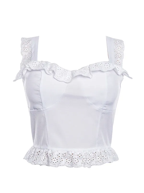 White Back Zipper Sling