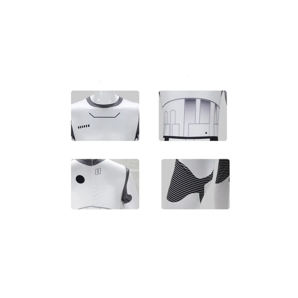 White Soldier Battlefront Classic Collection Movie Character Adult Cosplay Costume Jumpsuit