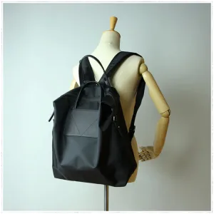 Womens Black&Pink Nylon Backpack Bag Best Satchel Backpack Nylon Leather School Rucksack for Ladies