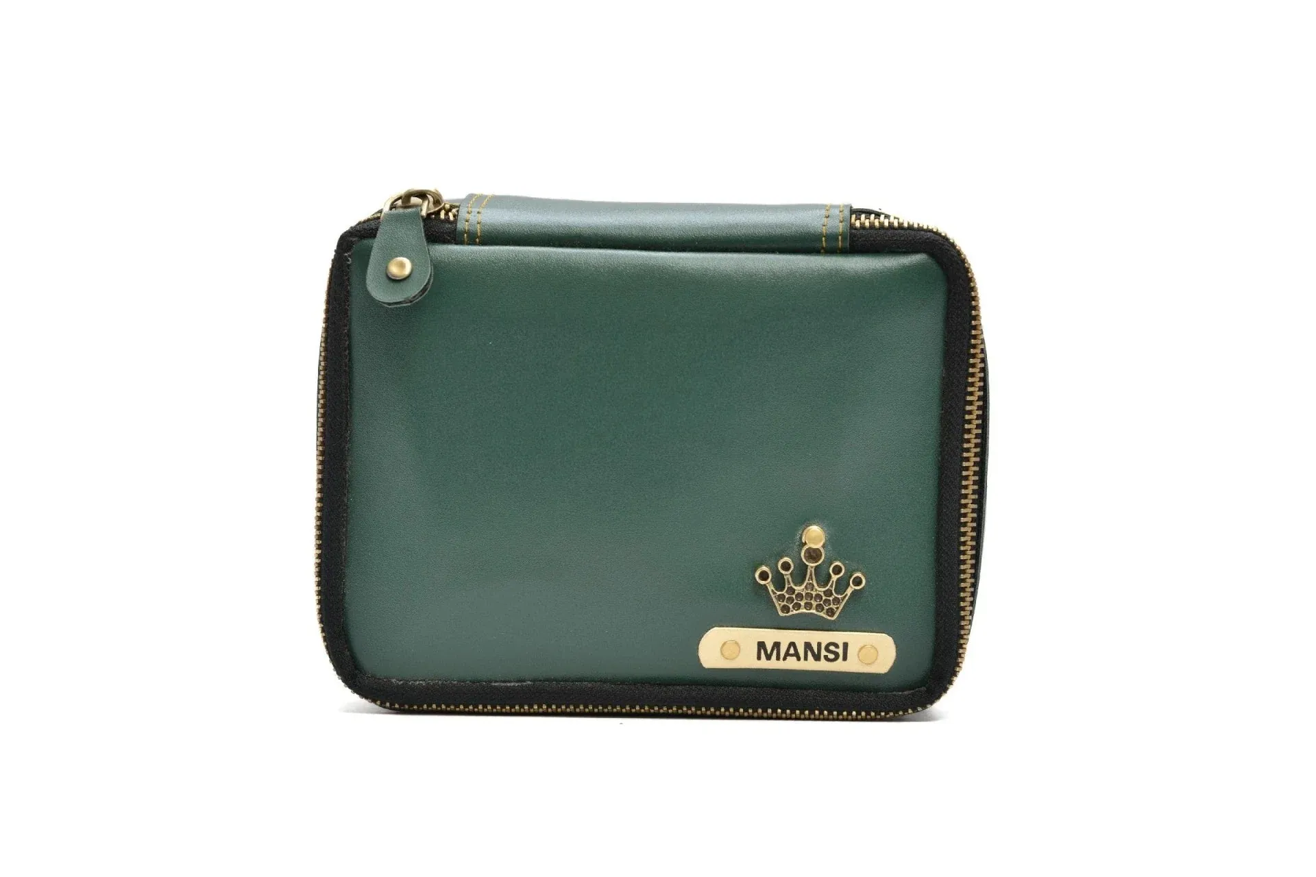 Women's Combo : Mini Makeup Kit & Chained Sling Bag (Olive Green)