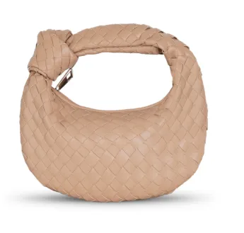 Women's Stylish Woven Knot Handle Handbag | Small