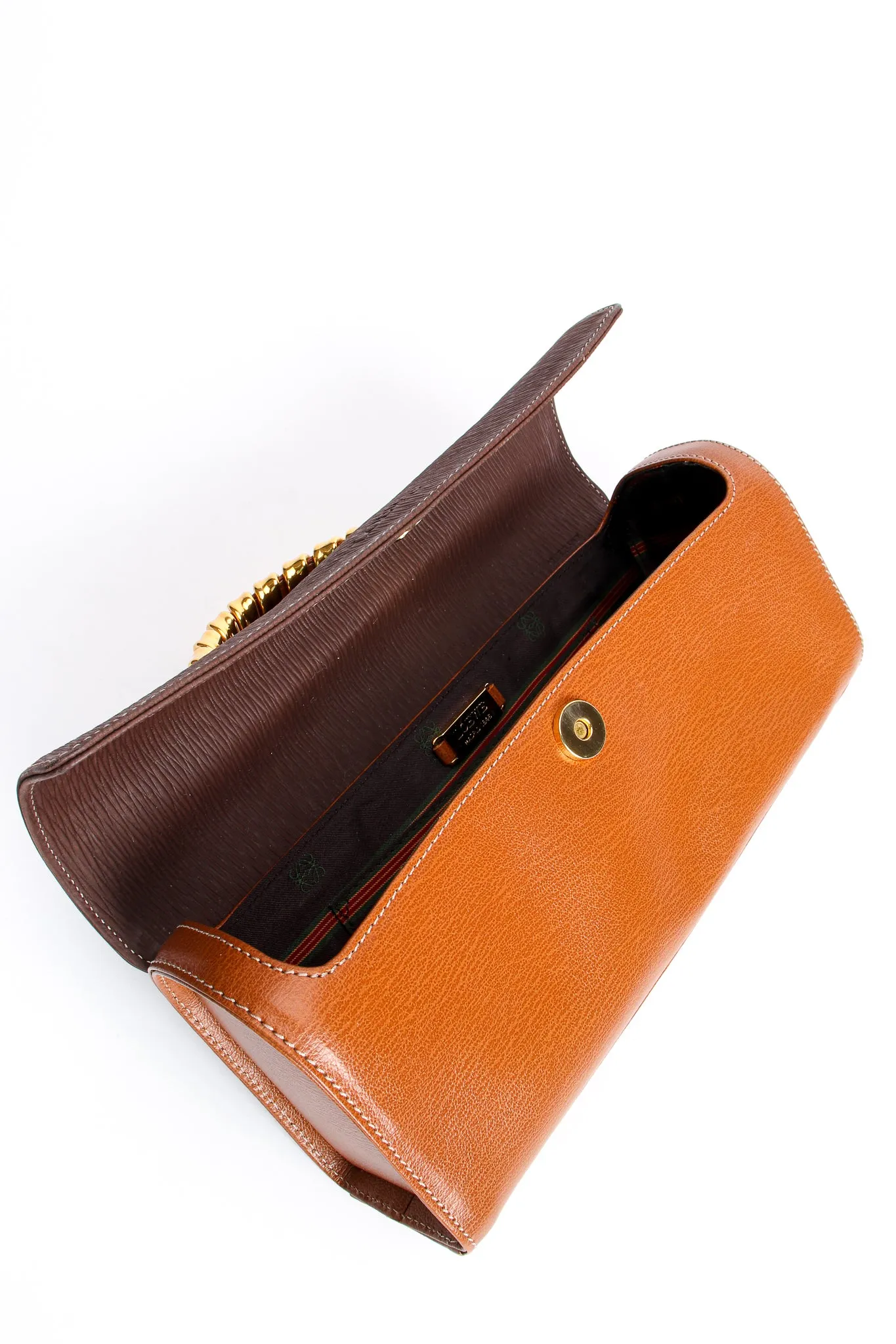 Wrapped Handle Barrel Flap Bag