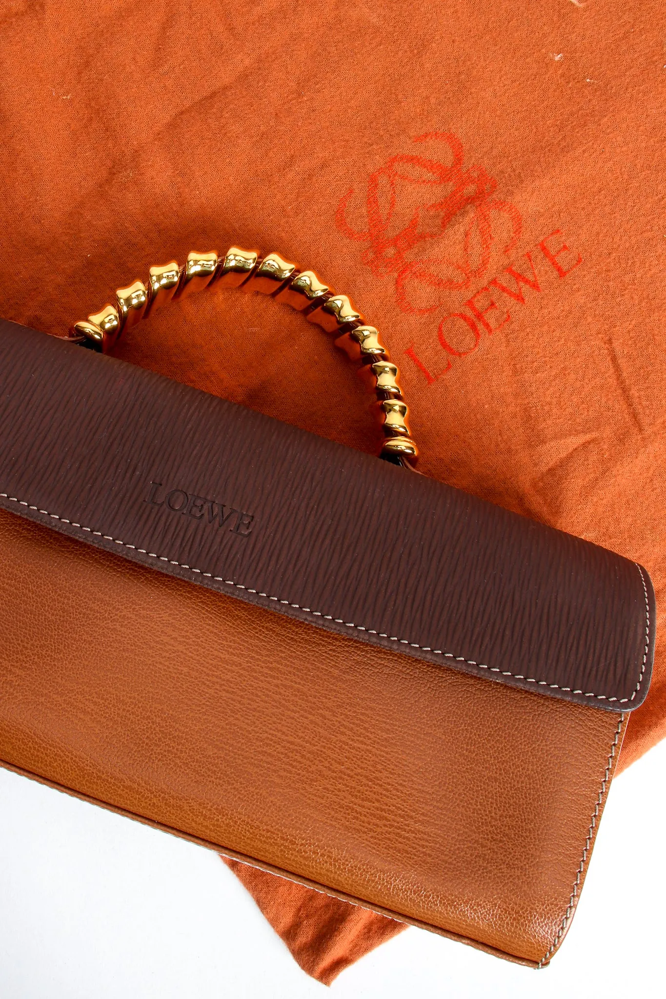 Wrapped Handle Barrel Flap Bag