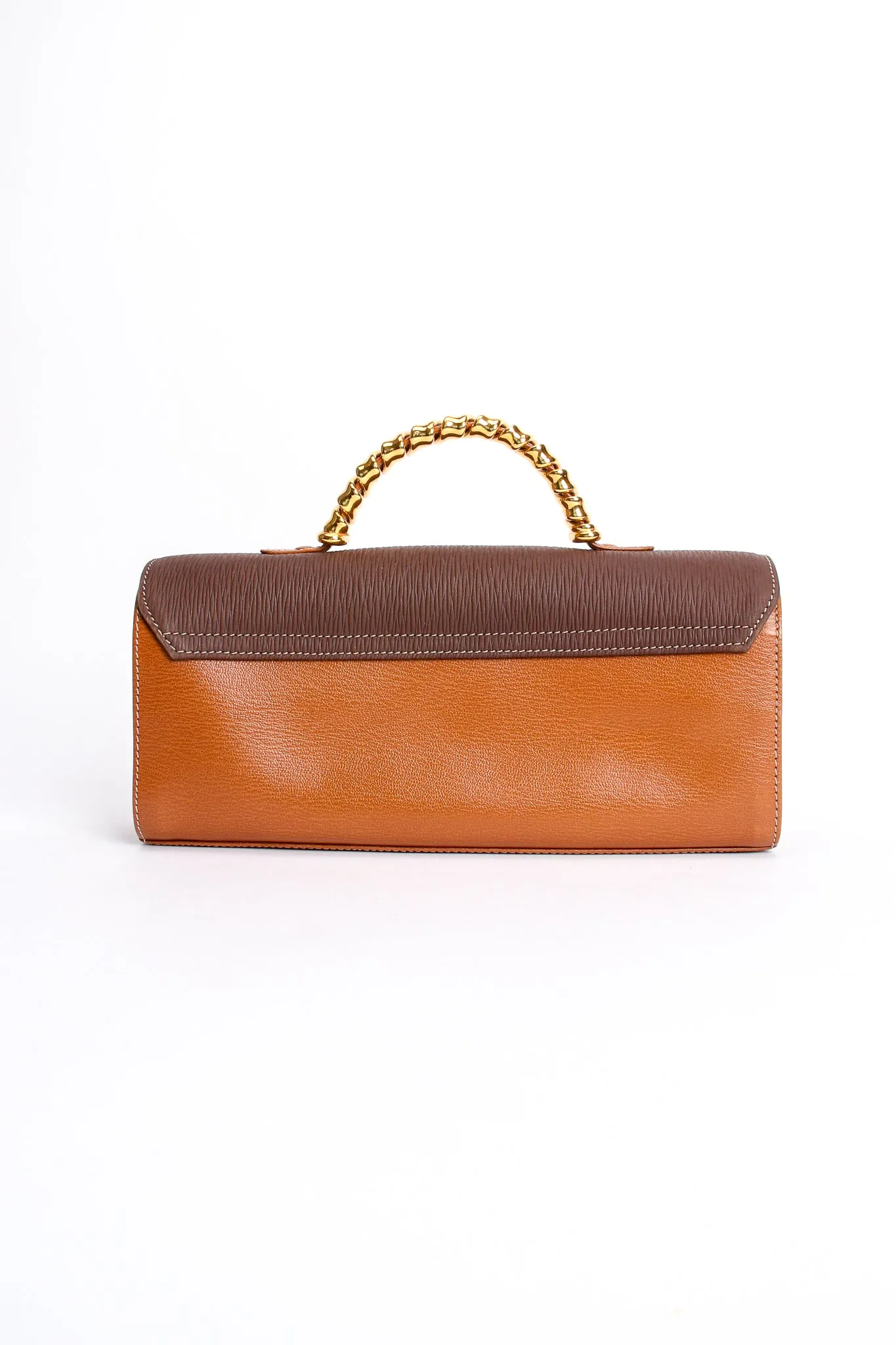Wrapped Handle Barrel Flap Bag
