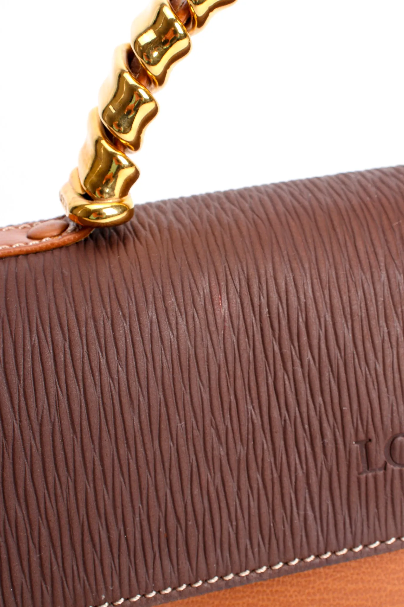 Wrapped Handle Barrel Flap Bag