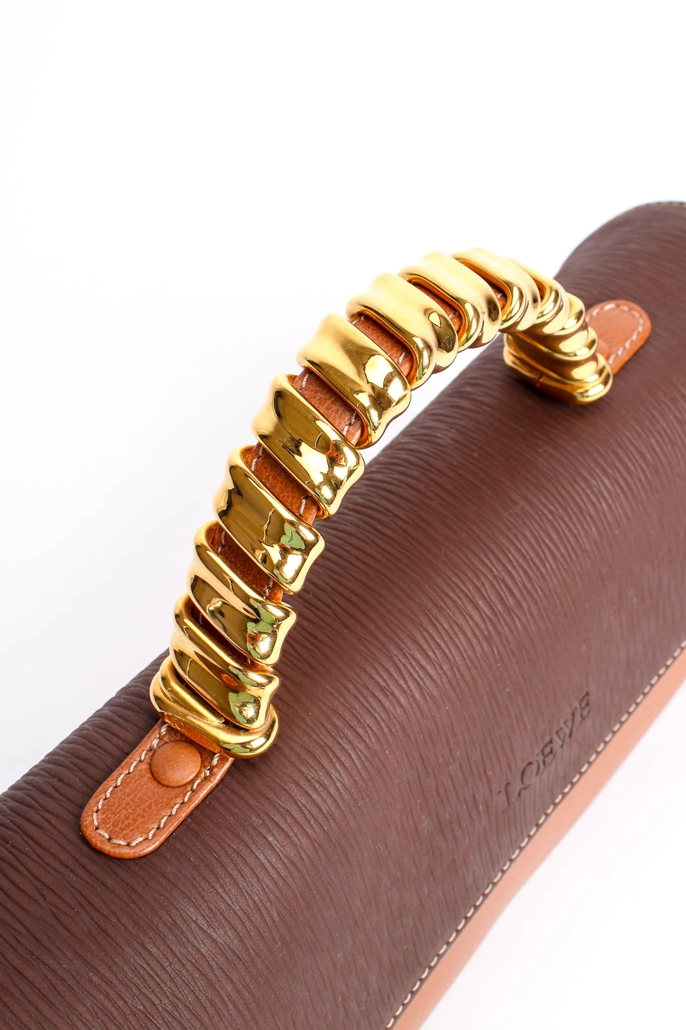 Wrapped Handle Barrel Flap Bag