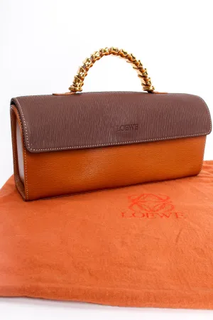 Wrapped Handle Barrel Flap Bag