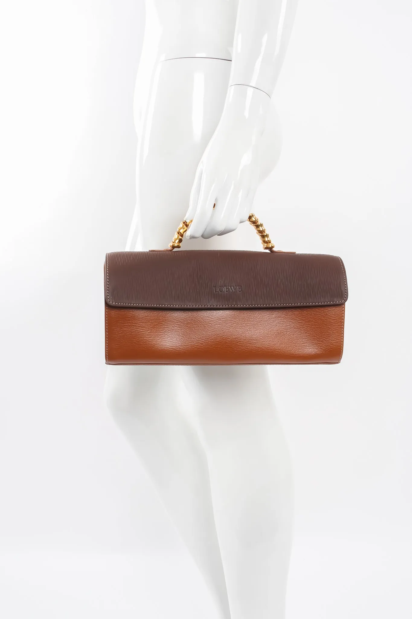 Wrapped Handle Barrel Flap Bag