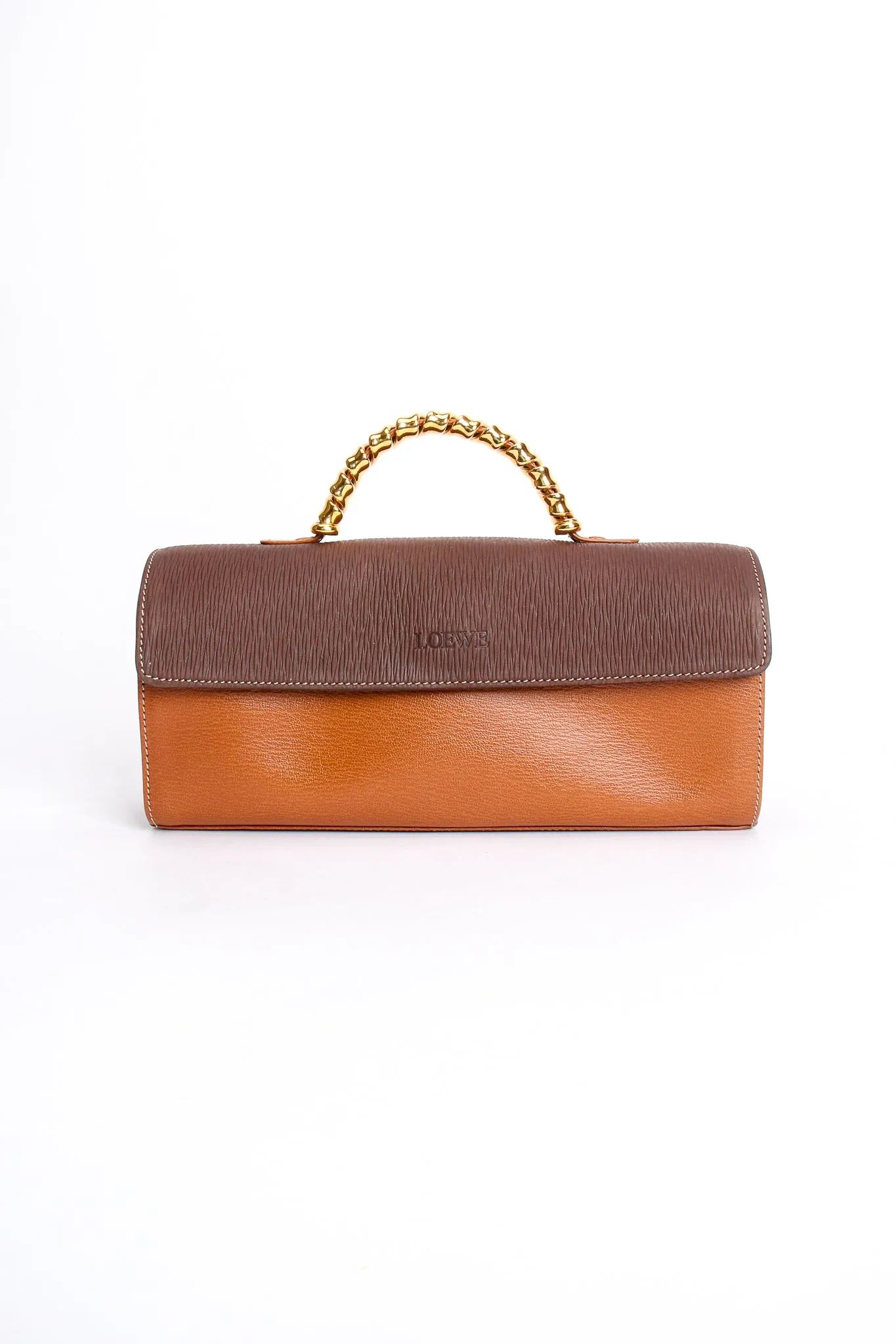 Wrapped Handle Barrel Flap Bag