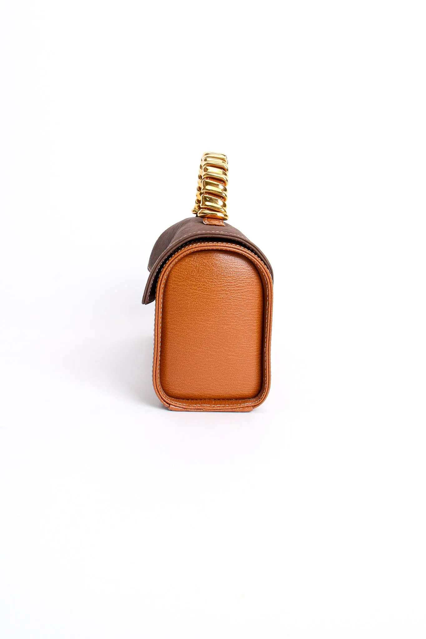 Wrapped Handle Barrel Flap Bag
