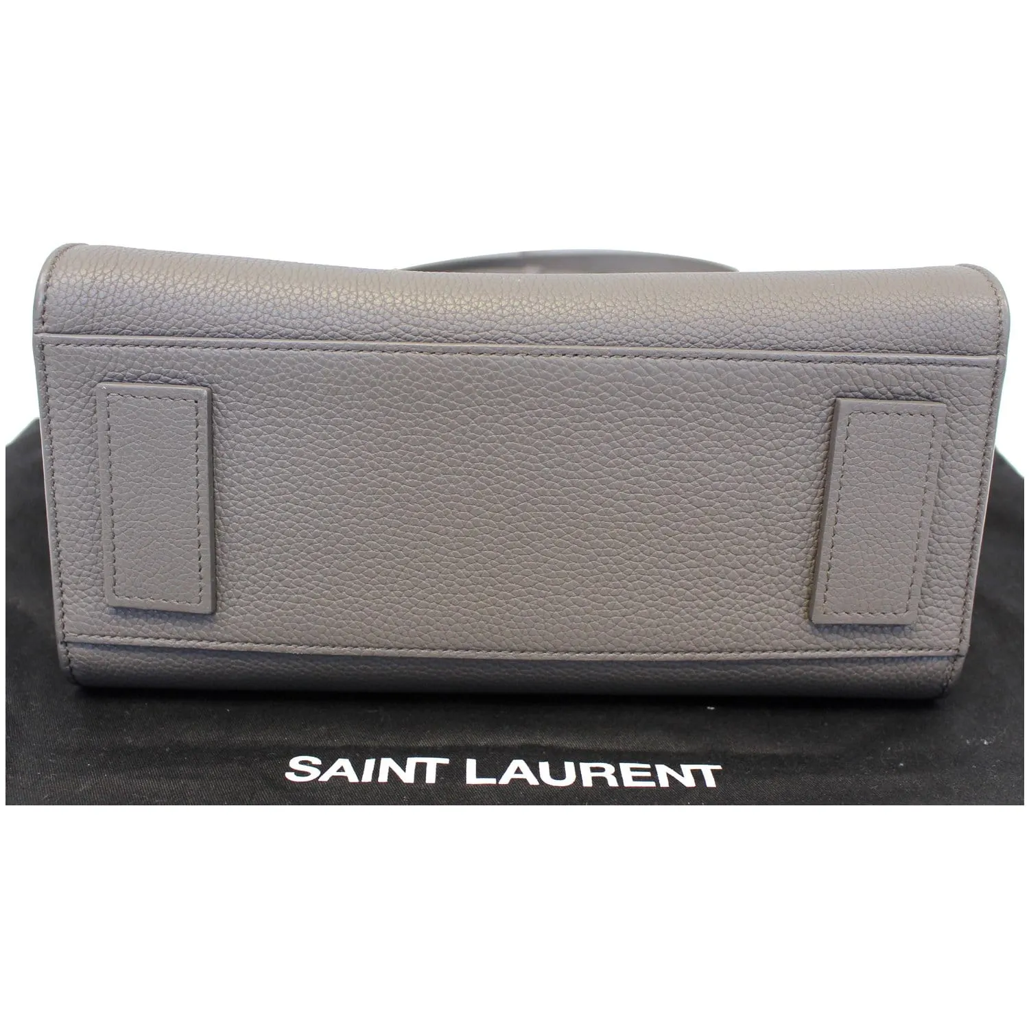 YVES SAINT LAURENT Sac de Jour Small Grained Leather Shoulder Bag Grey