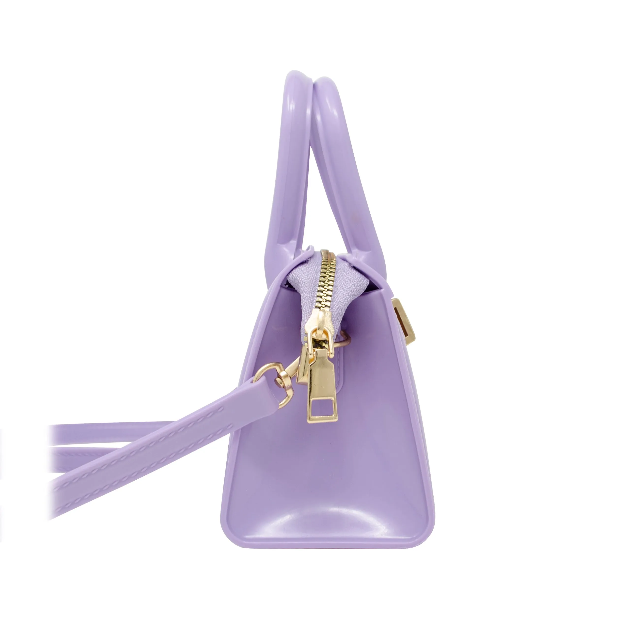 Zomi Gems Jelly Heart Locket Satchel Bag - Purple