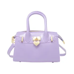 Zomi Gems Jelly Heart Locket Satchel Bag - Purple